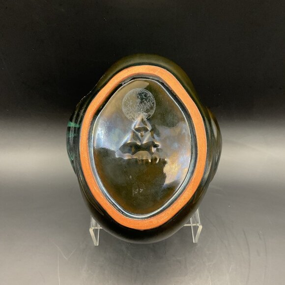 Vtg Blue Mountain Pottery Ceramic Swan Planter Vase Blue Green Drip Glaze Canada - Picture 7 of 8